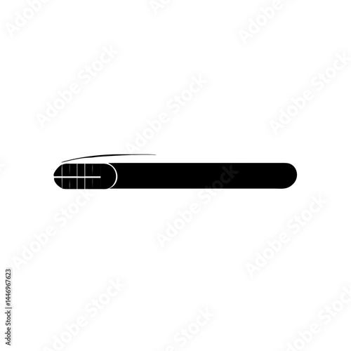 Simple Black and White Illustration of a Classic Microphone or Vintage Radio Speaker