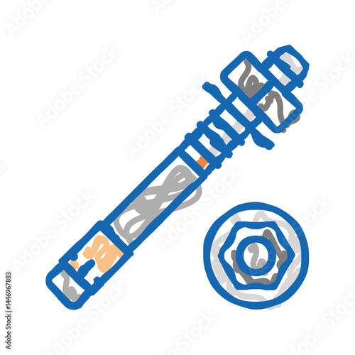 stud anchor icon doodle illustration