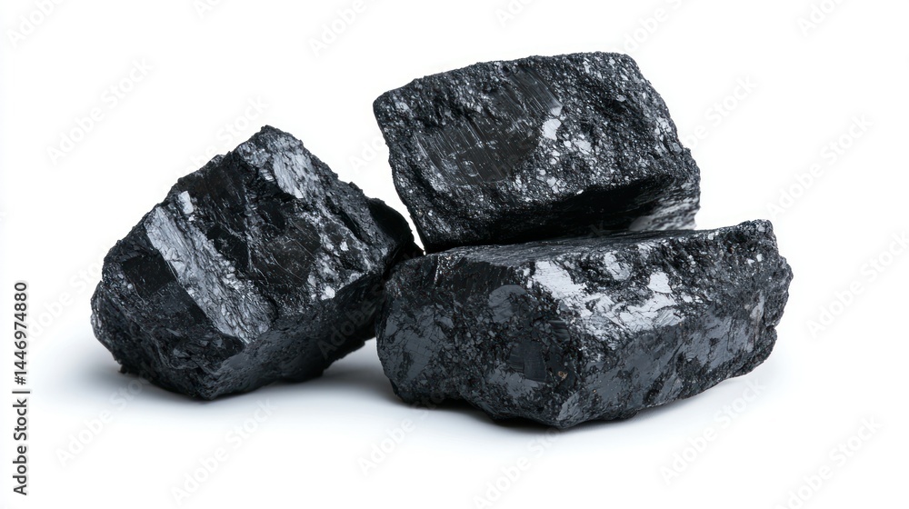 Fototapeta premium Coal isolated on white background