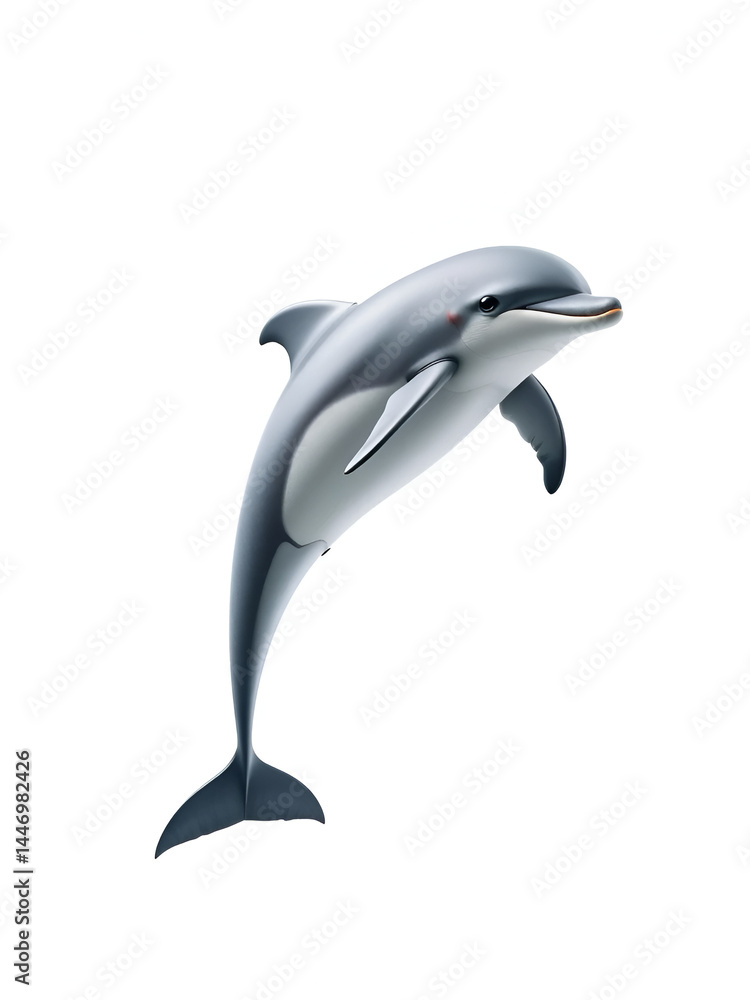 Fototapeta premium dolphin isolated on white background