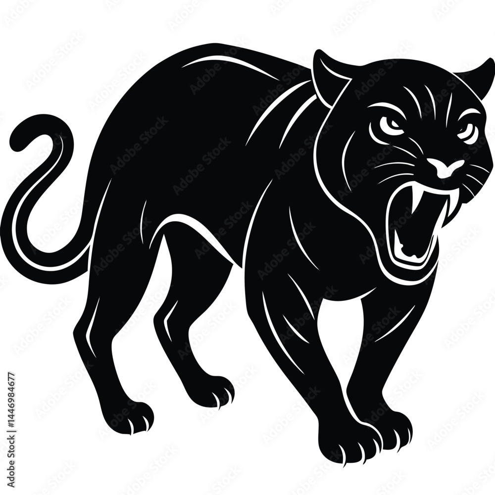 Obraz premium Panther black Vector Illustration, ESP