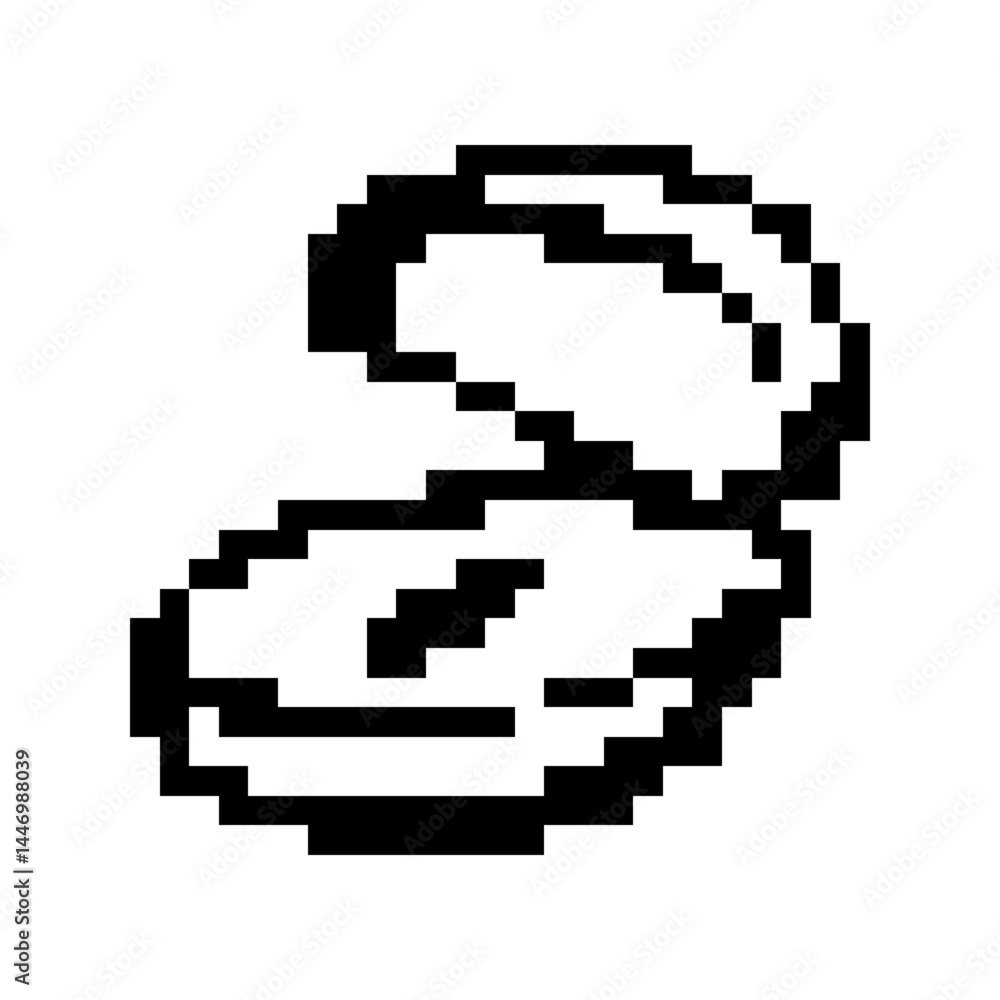Obraz premium pixel compass icon