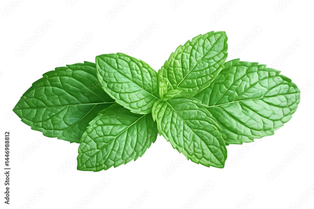 Fresh Mint Leaves Isolated Background Illustration Fresh Mint Leaves Isolated Background Illustration