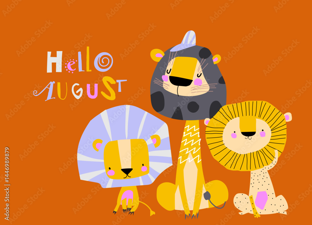 Cute Cartoon Lions