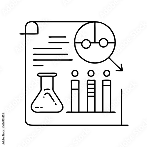 hypothesis testing icon, hypothesis testing line art - simple line art of hypothesis testing, perfect for hypothesis testing logos and icons