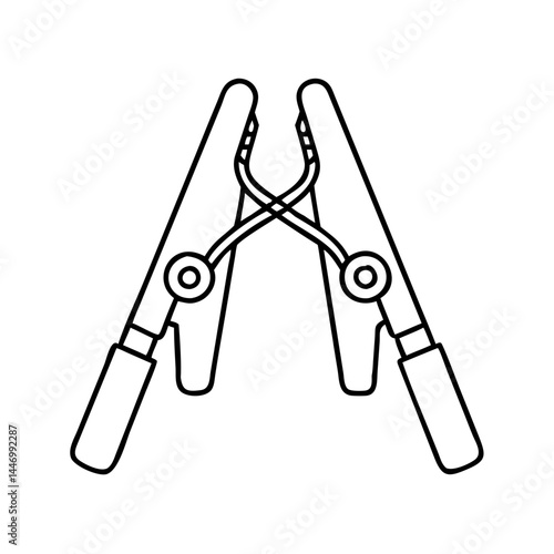 black and white clamp tool outline clip art preview