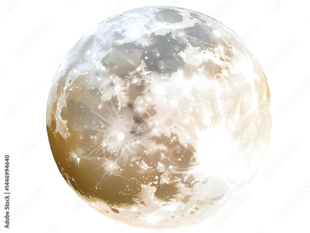 Full Moon Illustration Isolated Transparent Background Full Moon Illustration Isolated Transparent Background