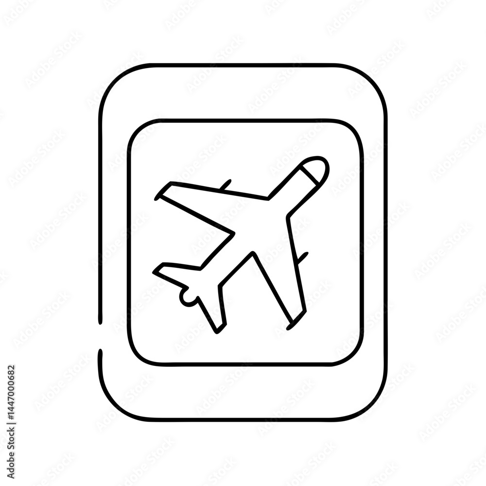 airplane mode icon, airplane mode line art - simple line art of airplane mode, perfect for airplane mode logos and icons airplane mode icon, airplane mode line art - simple line art of airplane mode, perfect for airplane mode logos and icons