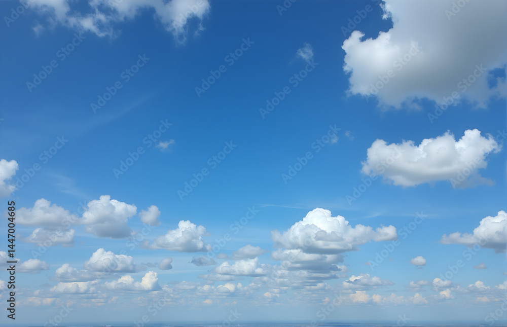 Beautiful Blue Sky with Scattered Clouds Beautiful Blue Sky with Scattered Clouds