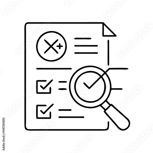 bias check icon, bias check line art - simple line art of bias check, perfect for bias check logos and icons
