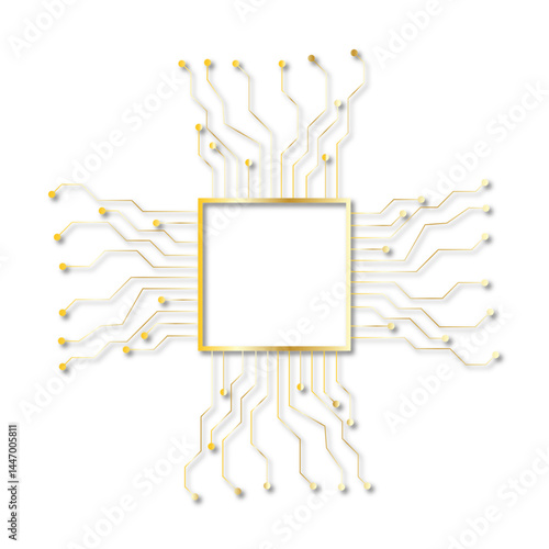 circuit technology logo vector. 