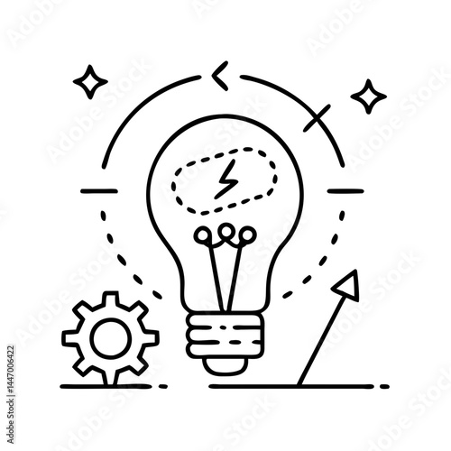 breakthrough idea icon, breakthrough idea line art - simple line art of breakthrough idea, perfect for breakthrough idea logos and icons