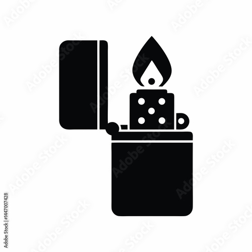 Lighter icon silhouette vector illustration
