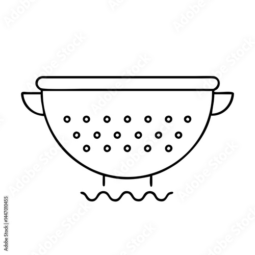 colander icon, colander line art - simple line art of colander, perfect for colander logos and icons