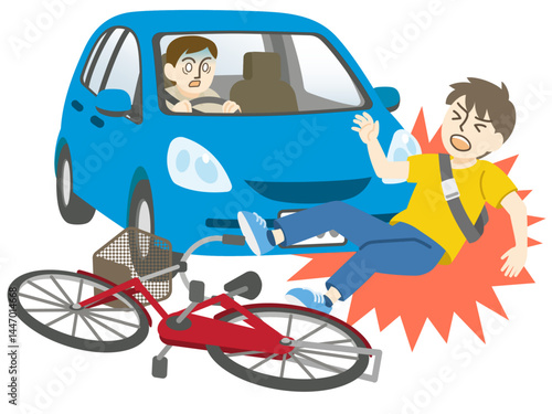 車と自転車事故　交通事故