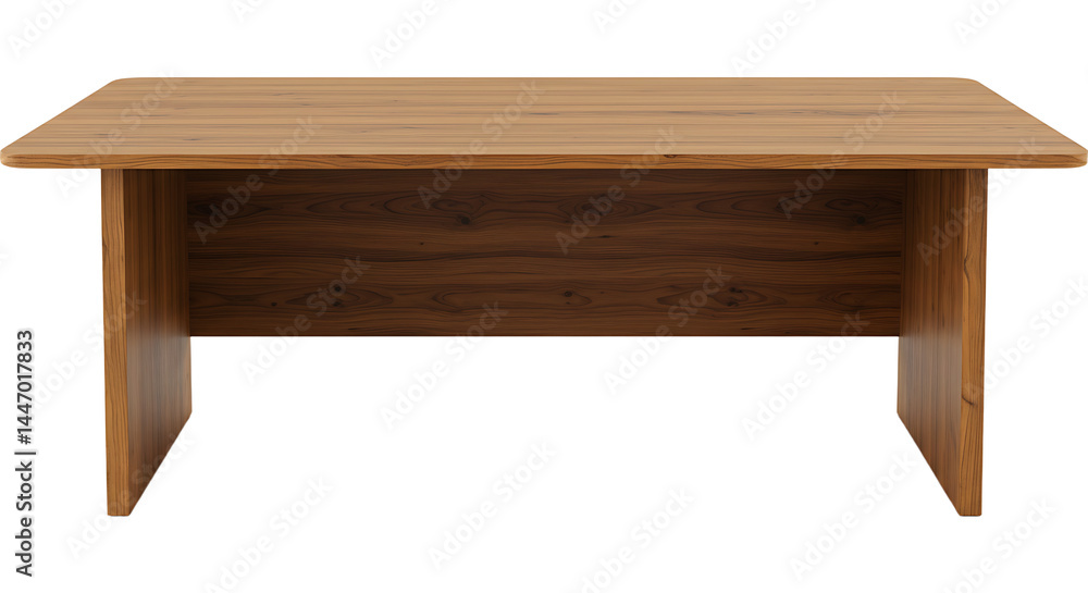 Elegant minimalist wooden conference table with clean lines and sturdy design Elegant minimalist wooden conference table with clean lines and sturdy design