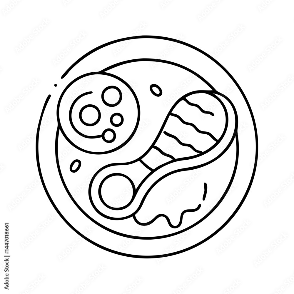meat icon, meat line art - simple line art of meat, perfect for meat logos and icons meat icon, meat line art - simple line art of meat, perfect for meat logos and icons