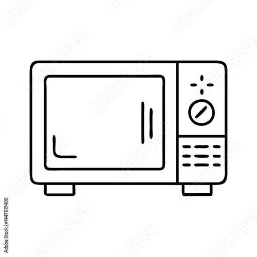 microwave icon, microwave line art - simple line art of microwave, perfect for microwave logos and icons