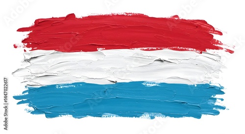 Wallpaper Mural Luxembourg Flag Artistic Paint Stroke Design Red White Blue National Symbol Torontodigital.ca