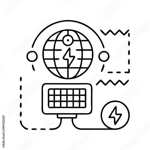 net metering icon, net metering line art - simple line art of net metering, perfect for net metering logos and icons