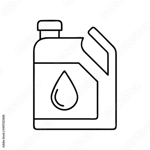 oil can icon, oil can line art - simple line art of oil can, perfect for oil can logos and icons