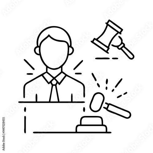 plaintiff icon, plaintiff line art - simple line art of plaintiff, perfect for plaintiff logos and icons