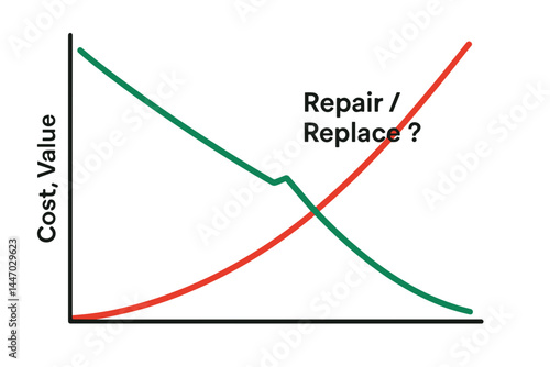 Cost vs Value Decision Chart – Repair or Replace Point