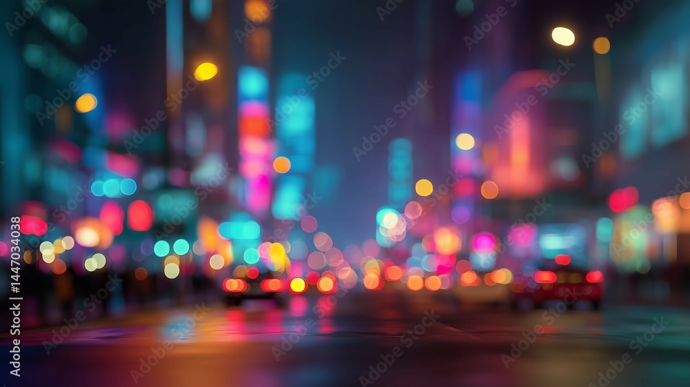 抽象的な都市の夜景の背景画像 抽象的な都市の夜景の背景画像
