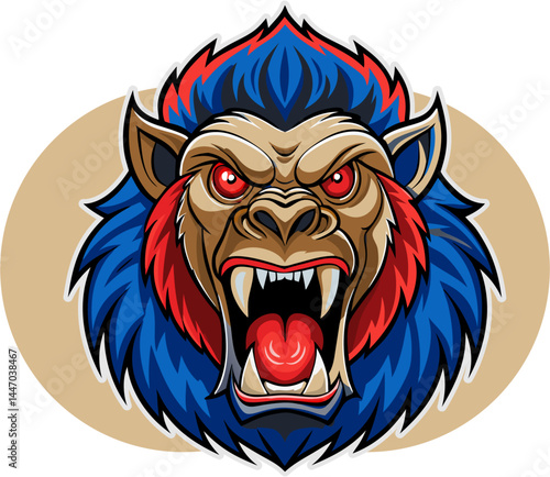 Gorilla Head Mascot Logo Vector