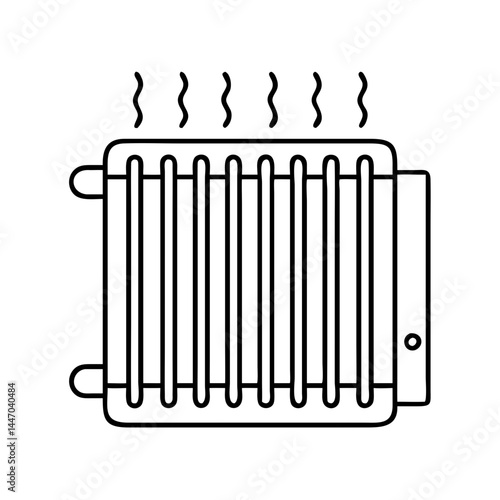 radiator icon, radiator line art - simple line art of radiator, perfect for radiator logos and icons