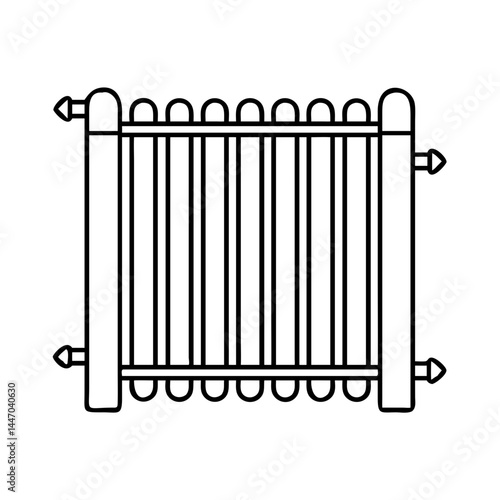 radiator icon, radiator line art - simple line art of radiator, perfect for radiator logos and icons