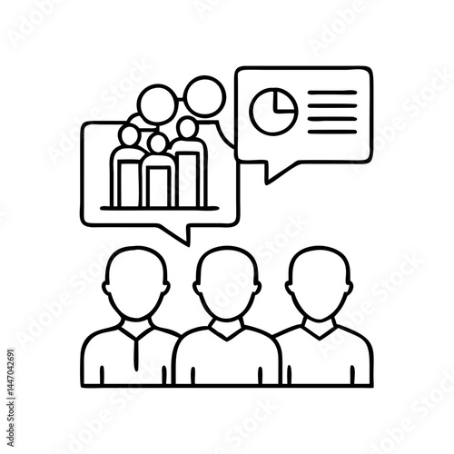 respondent demographics icon, respondent demographics line art - simple line art of respondent demographics, perfect for respondent demographics logos and icons