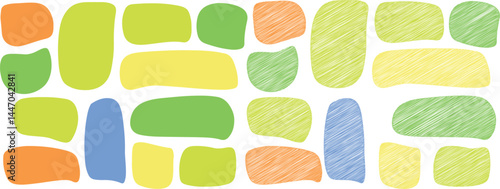 Organic Shape Text Frames  Abstract Doodle Bubbles & Liquid Design Elements