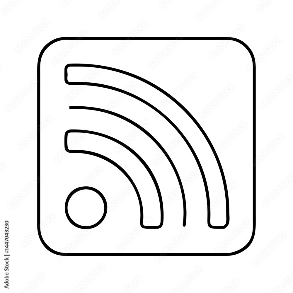 rss feed icon, rss feed line art - simple line art of rss feed, perfect for rss feed logos and icons rss feed icon, rss feed line art - simple line art of rss feed, perfect for rss feed logos and icons