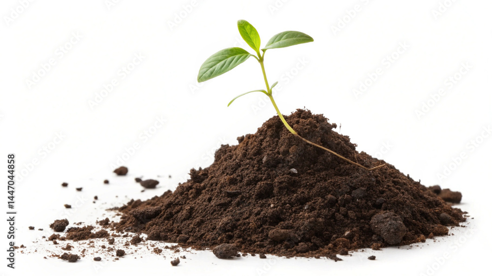 Witnessing New Life Sprout Emerging from Rich Soil Witnessing New Life Sprout Emerging from Rich Soil
