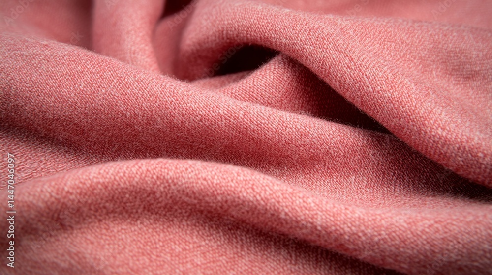 Soft waves of pink fabric create an elegant and smooth background. The delicate texture catches gentle light, offering an appealing backdrop with ample copy space Soft waves of pink fabric create an elegant and smooth background. The delicate texture catches gentle light, offering an appealing backdrop with ample copy space
