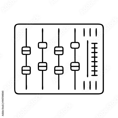 soundboard icon, soundboard line art - simple line art of soundboard, perfect for soundboard logos and icons