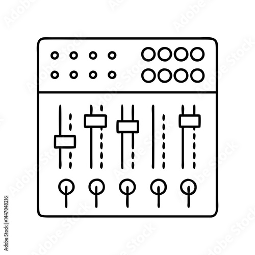 soundboard icon, soundboard line art - simple line art of soundboard, perfect for soundboard logos and icons