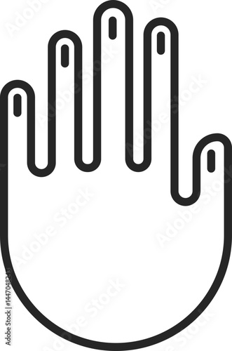 Palm Recognition (SYS File Format Vector Icon Stock Illustration)