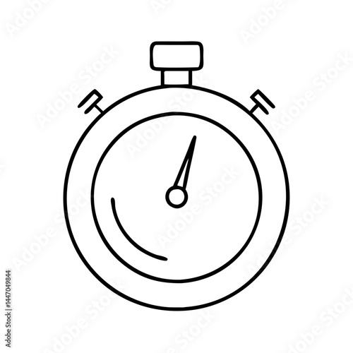 Free Download stopwatch icon, stopwatch line art - simple line art of stopwatch, perfect for stopwatch logos and icons - GFXLoad