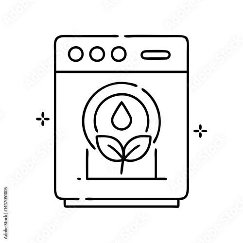 sustainable appliance icon, sustainable appliance line art - simple line art of sustainable appliance, perfect for sustainable appliance logos and icons
