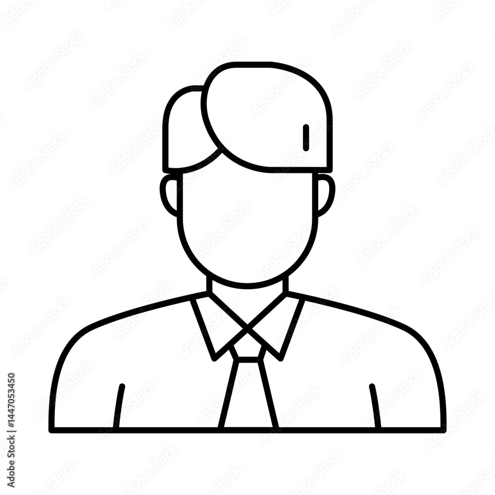Business Line Icon. Strategy, Success Editable Stroke Vector Illustration Business Line Icon. Strategy, Success Editable Stroke Vector Illustration