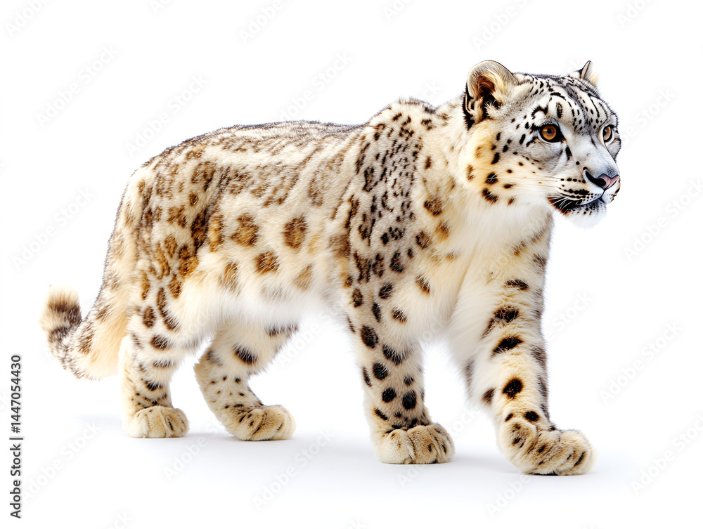 Fototapeta premium A spotted wild cat, either a leopard (Panthera pardus) or a jaguar (Panthera onca), showcases its feline portrait