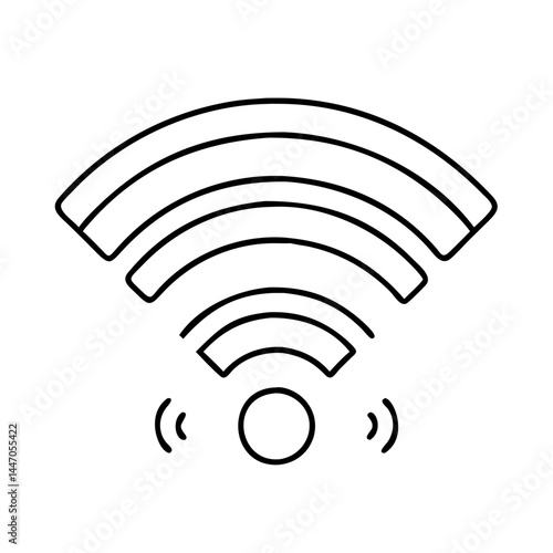 wi fi icon, wi fi line art - simple line art of wi fi, perfect for wi fi logos and icons