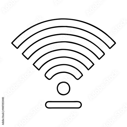 wi fi icon, wi fi line art - simple line art of wi fi, perfect for wi fi logos and icons