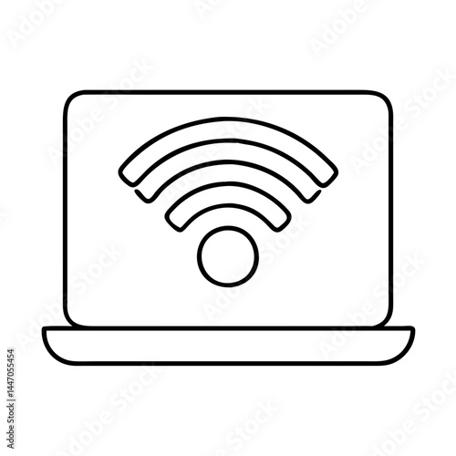 wi fi icon, wi fi line art - simple line art of wi fi, perfect for wi fi logos and icons