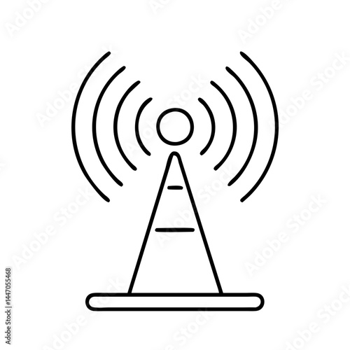 wi fi tower icon, wi fi tower line art - simple line art of wi fi tower, perfect for wi fi tower logos and icons