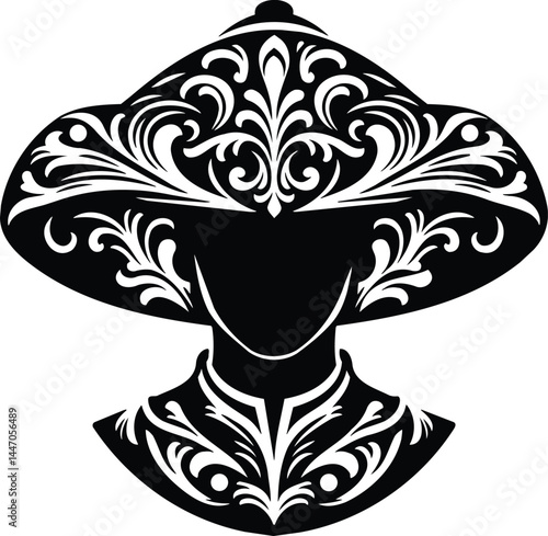 Ceremonial Breton Hat Outline
