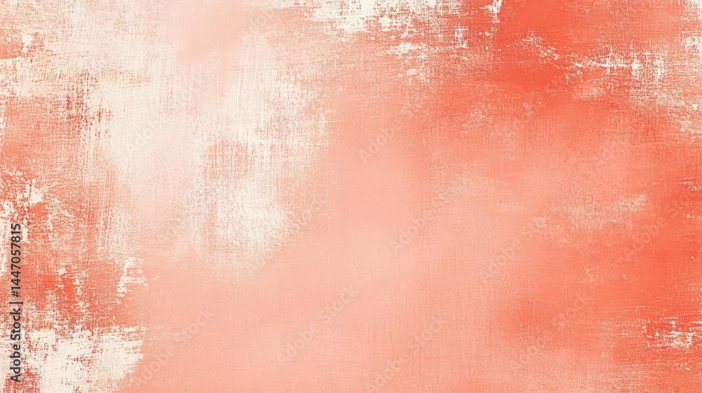 Fototapeta premium Abstract coral texture with soft brush strokes and light gradients