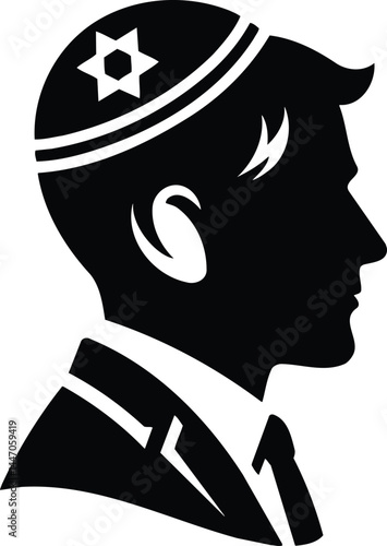 Man with kippah symbol